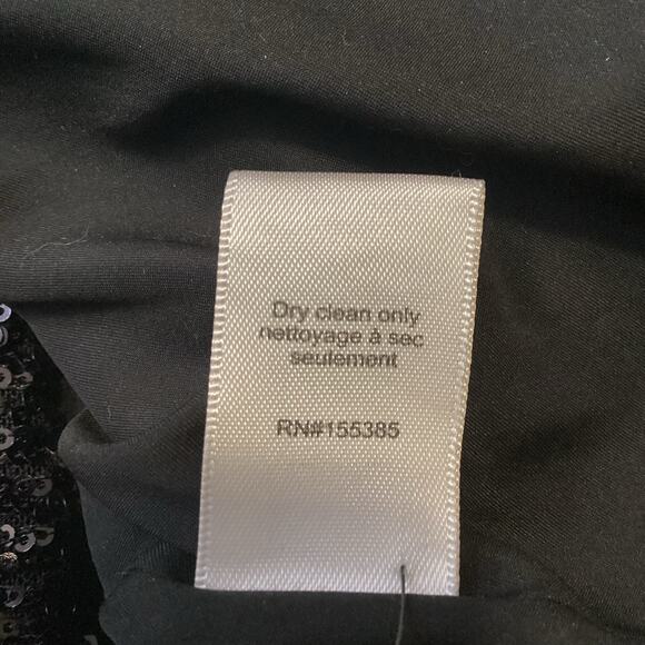 Ronny Kobo Basilla Ruched Black Micro Sequin Mini Skirt M 6 US $348 - Picture 9 of 10